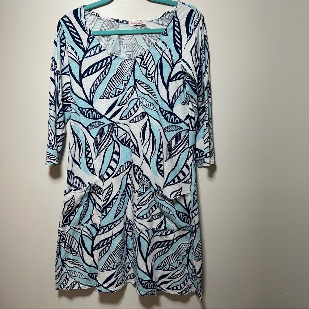 Fresh Produce Plus Size Palm Leaves Dalia Dress Small